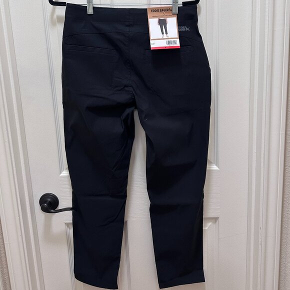 Eddie Bauer Women's Horizon Straight Ankle Pant Size 8 Black Outdoor Casual NEW - Picture 11 of 15